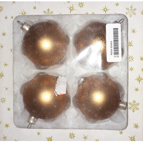 2ds kerstballen (zie foto's vaal goud en brons