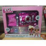 LOL sequin purse and jewellery set