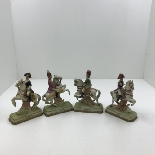 4 Miniatuur paarden Lannes-Murat-Eugene-Ney