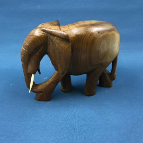 Houten olifant 12h x 13 x 5cm
