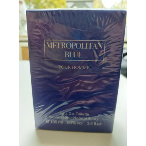 1 x Fine parfumery Metropolitan Blue eau de toilette pour homme 100 ml nieuw.
