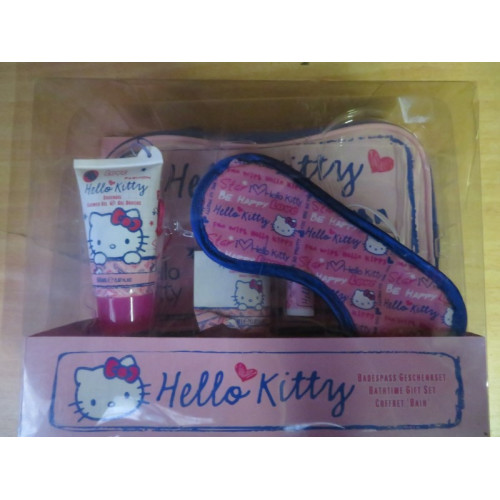 Hello kitty douche geschenk set met toilettas