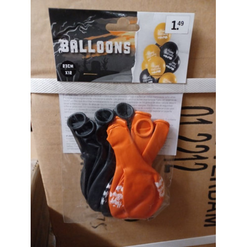 Helloween ballonnen 12 stuks in zak 24 zakken