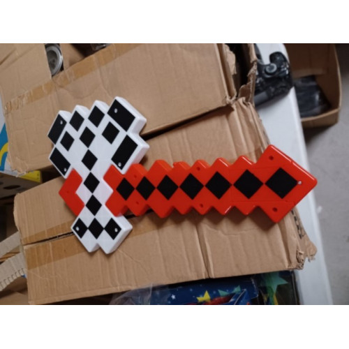 mInecraft speelgoed hamer met licht en geluid 1x rood wit