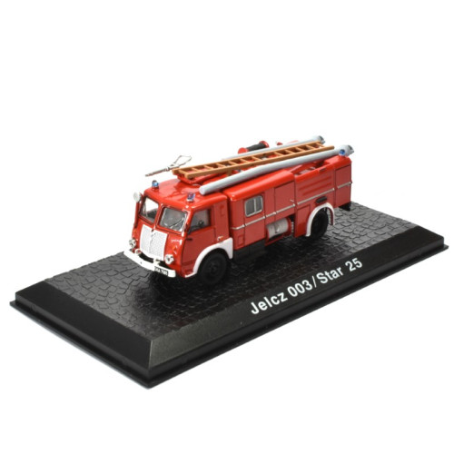 ACMPO014-Jelcz 003/Star 25 - Editions Atlas Collection 1:72 Classic Fire Engines - Brandweer in vitrine Display