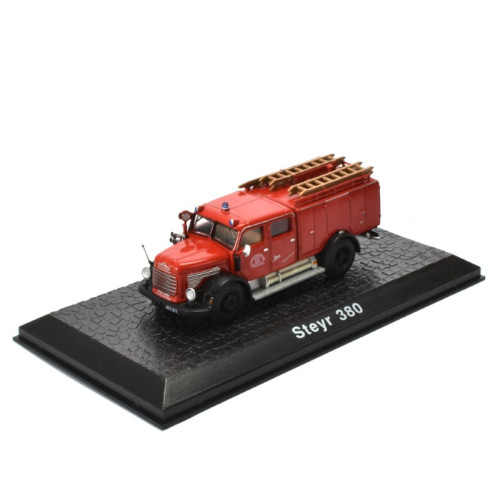ACMPO015-Steyr 380 - Editions Atlas Collection 1:72 Classic Fire Engines - Brandweer in vitrine Display