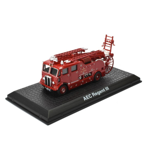 ACMPO021-AEC Regent 111 - Editions Atlas Collection 1:72 Classic Fire Engines - Brandweer in vitrine Display