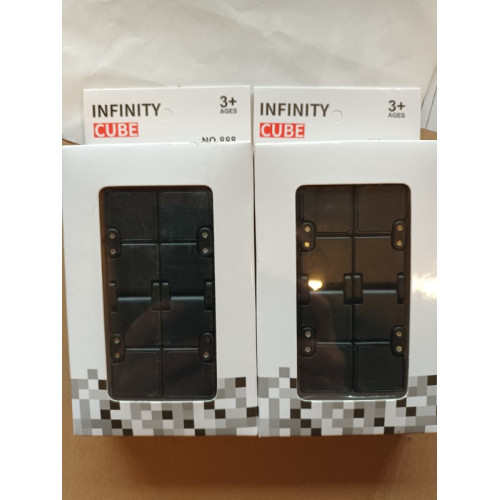 Fidget toy infinity cube zwart 8 stuks