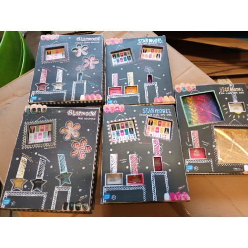 Starmodel doosjes make up voor kinderen 6 stuks