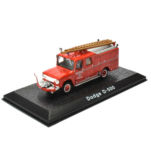 ACMPO009-Dodge D-500 – Editions Atlas Collection 1:72 Classic Fire Engines - Brandweer in vitrine Display