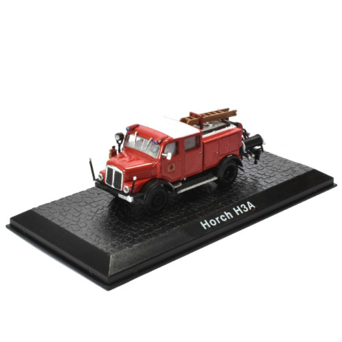 ACMPO011-Horch H3A - Editions Atlas Collection 1:72 Classic Fire Engines  - Brandweer in vitrine Display