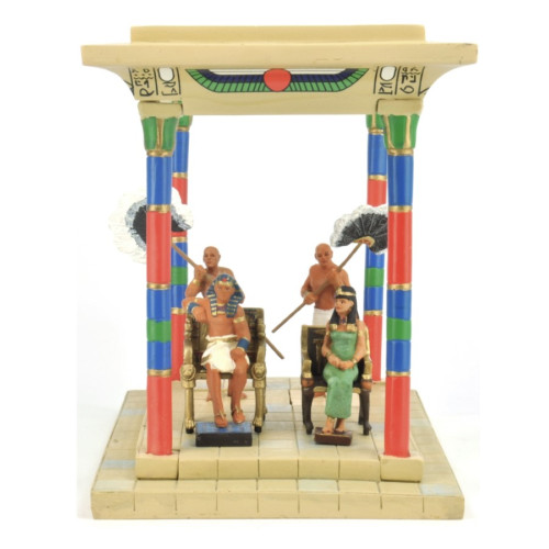 AGAED003A Farao en zijn vrouw - 12-delig Diorama 3D-figuren van het oude Egypte in diorama, voor verzamelaars,                  