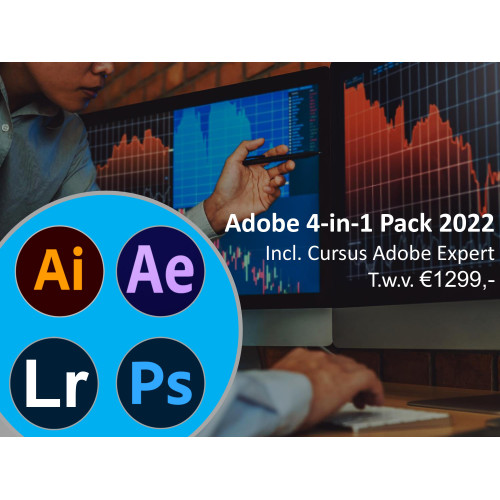 Adobe 2022 - 4-in-1 pakket - Cursus + Software Licenties