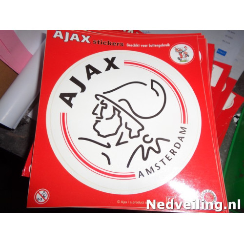 100x Ajax stickers rond 13cm 