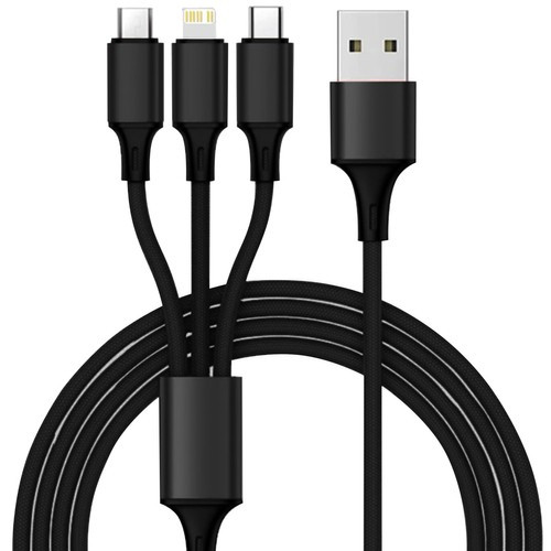 3 IN 1 MICRO USB / LIGHTNING / USB TYPE-C USB CABLE