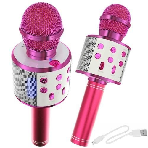 Draadloze karaokemicrofoon Bluetooth-luidspreker Roze