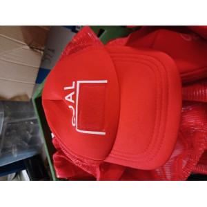 Voetbal cap rood zonder bal 12 stuks   AA034