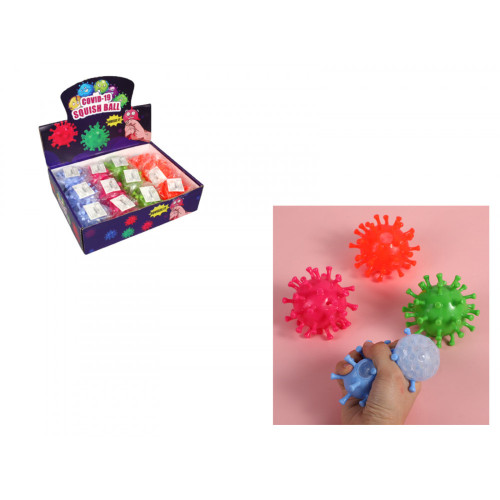  squishy ball spikes 6,5 cm mix kleurÂ 12 stuks