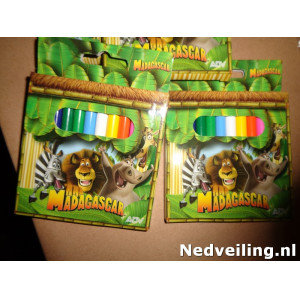 24x Madagascar pakje kleurpotloodjes met 12 st p/p