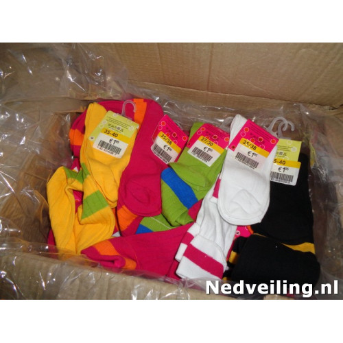 48x girls socks assorti kleur en maten