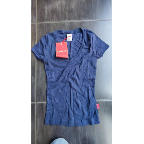 Only T-shirt blauw Small
