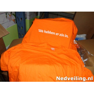 25x oranje t-shirts xxl we hebben er zin in 