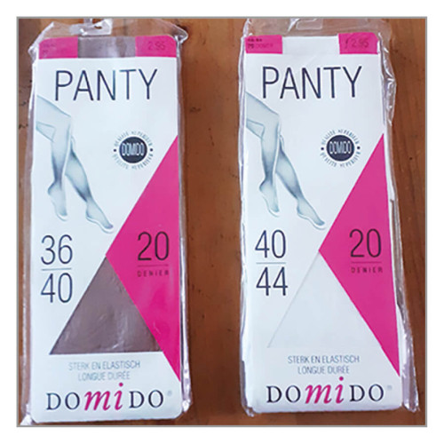4x panty DoMiDo 2x 36-40 - 2x 40-44 diverse kleuren