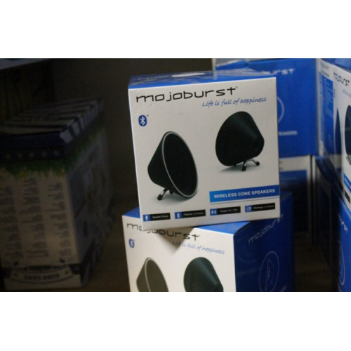 2x Mojoburst - Wireless Cone Speakers - Bleutooth