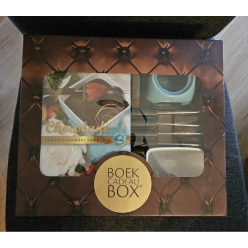 1 x Boek box cadeau chocolade.