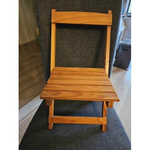 1 x Antiek houten stoeltje opvouwbaar.