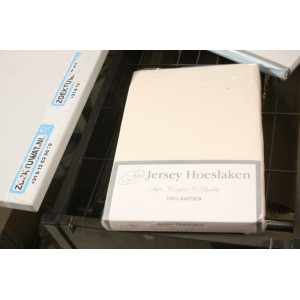 Hoeslaken jersey 1 persoons   creme