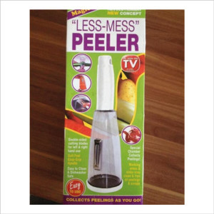 2x Less-Mess Peeler dunschiller met opvangbak