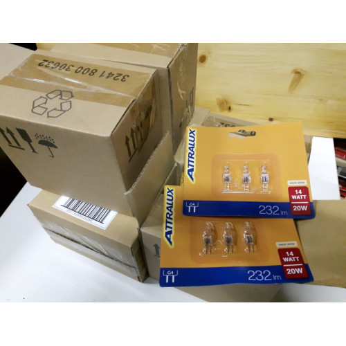 Attralux/Philips, G4 , Halogeenlampjes, 60 verpakkingen a 3 stuks